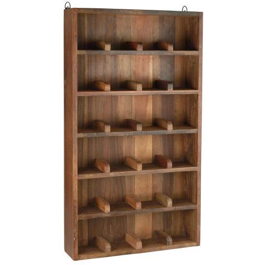 Væghylde m/6 opdelte hylder 24 rum UNIKA